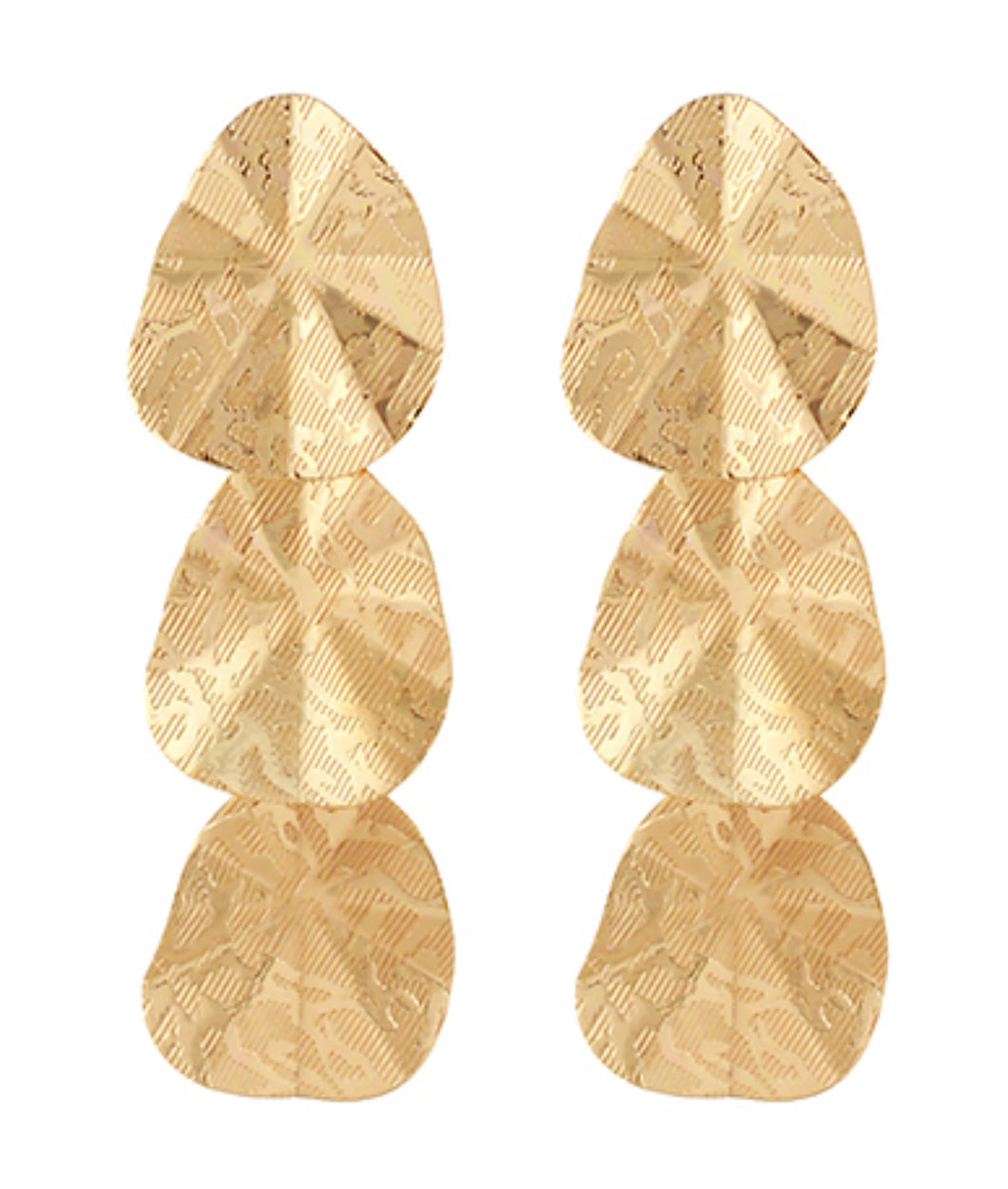 Linked disc earrings