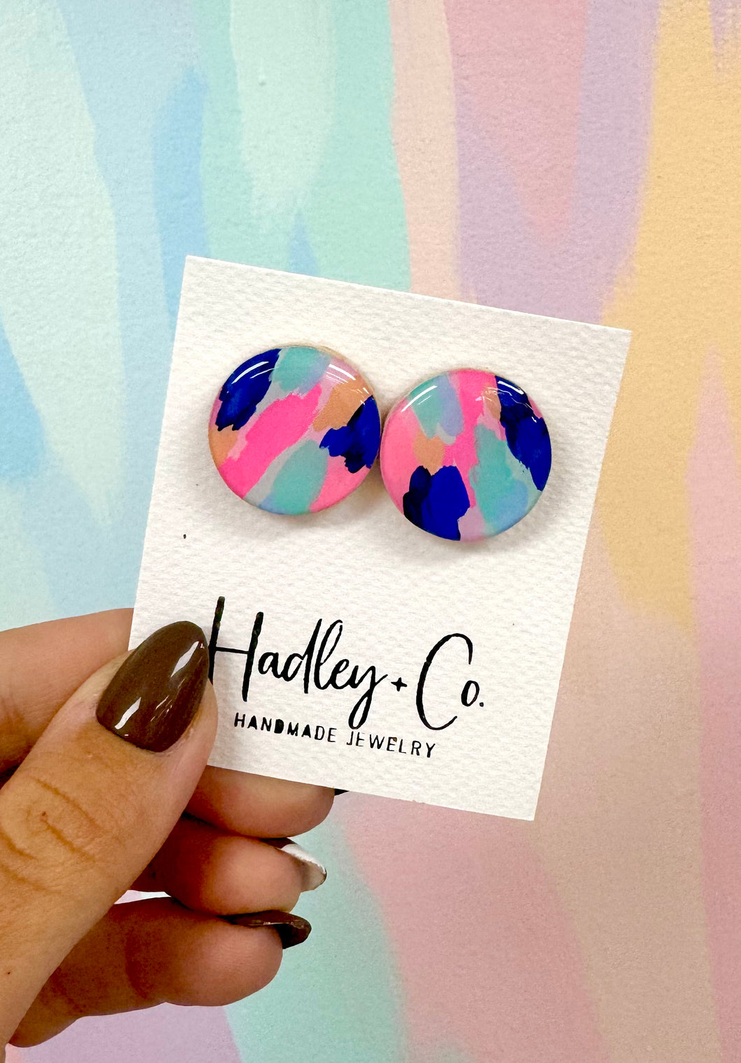 Abstract round Hadley + co earrings
