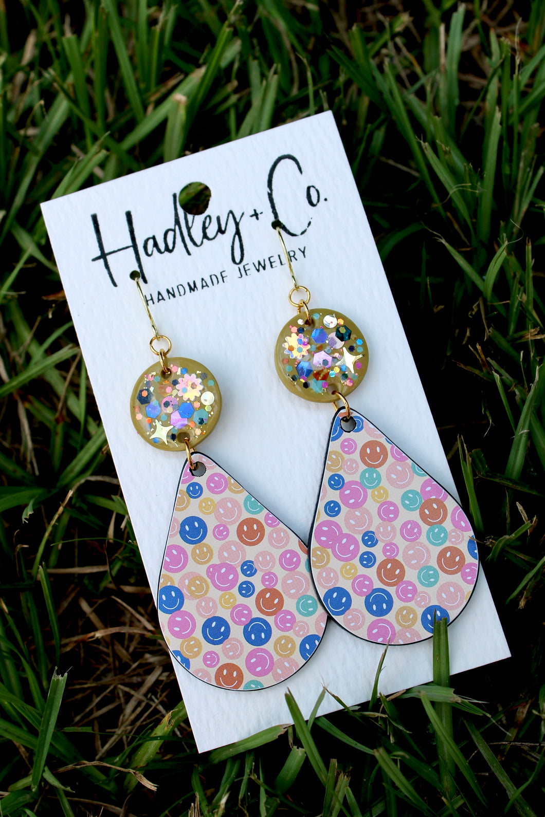 Smiley confetti Hadley + co earrings