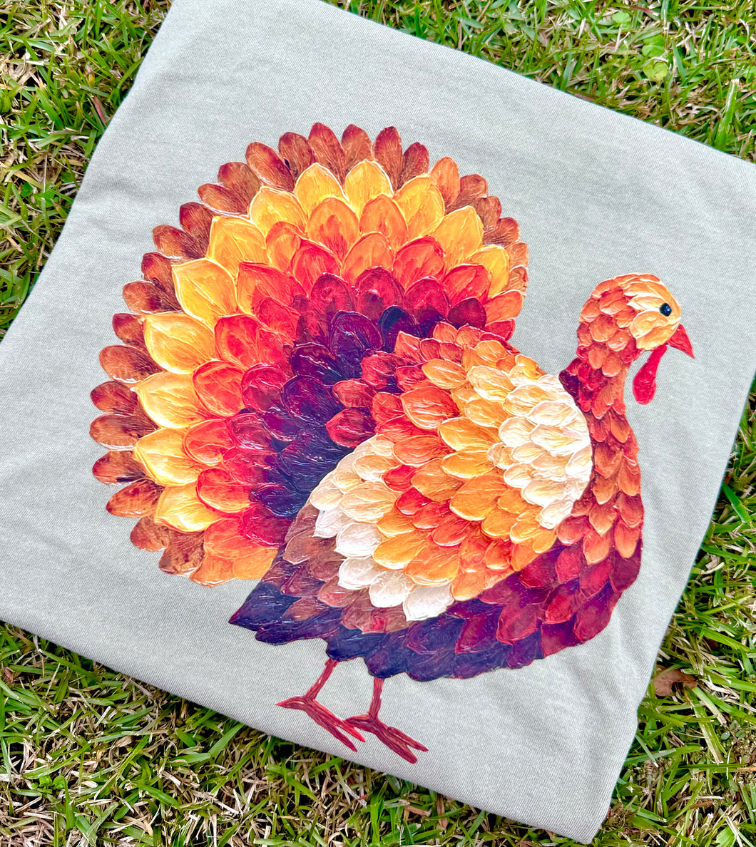 Painted turkey tee
