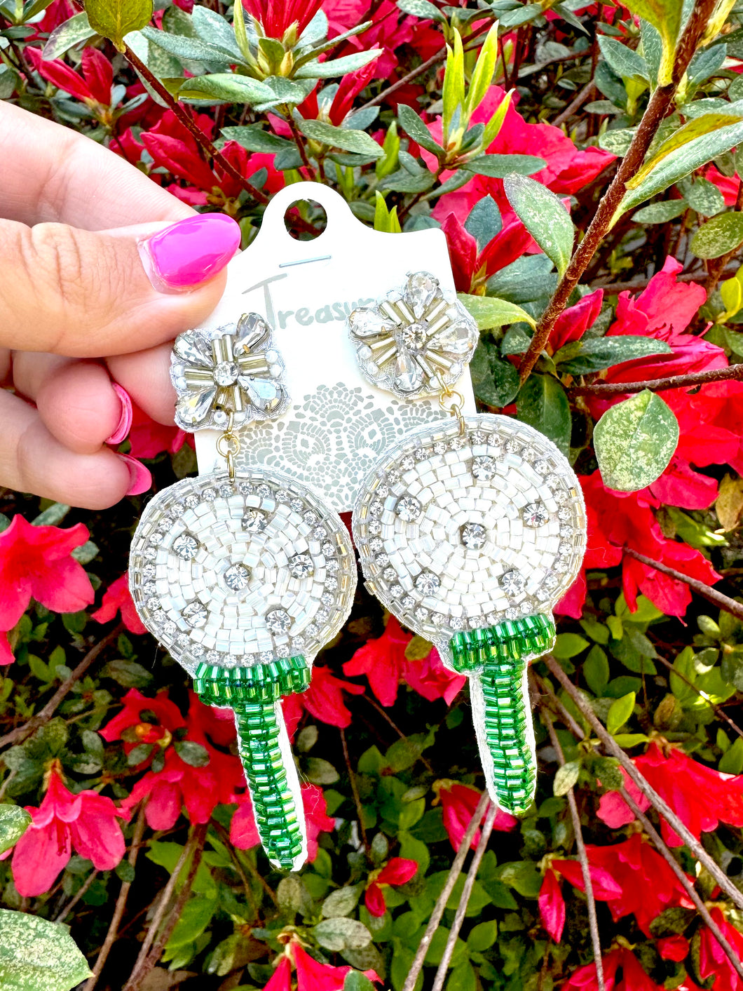 Golf T earrings