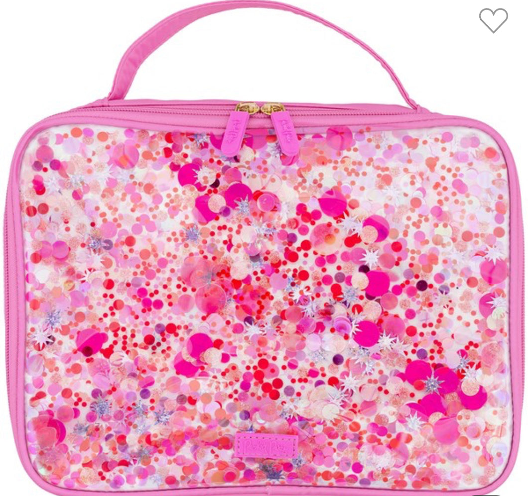 Pink confetti lunch box