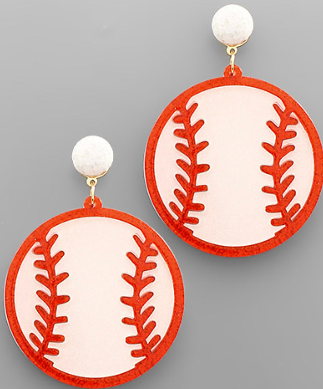 Baseball earrings