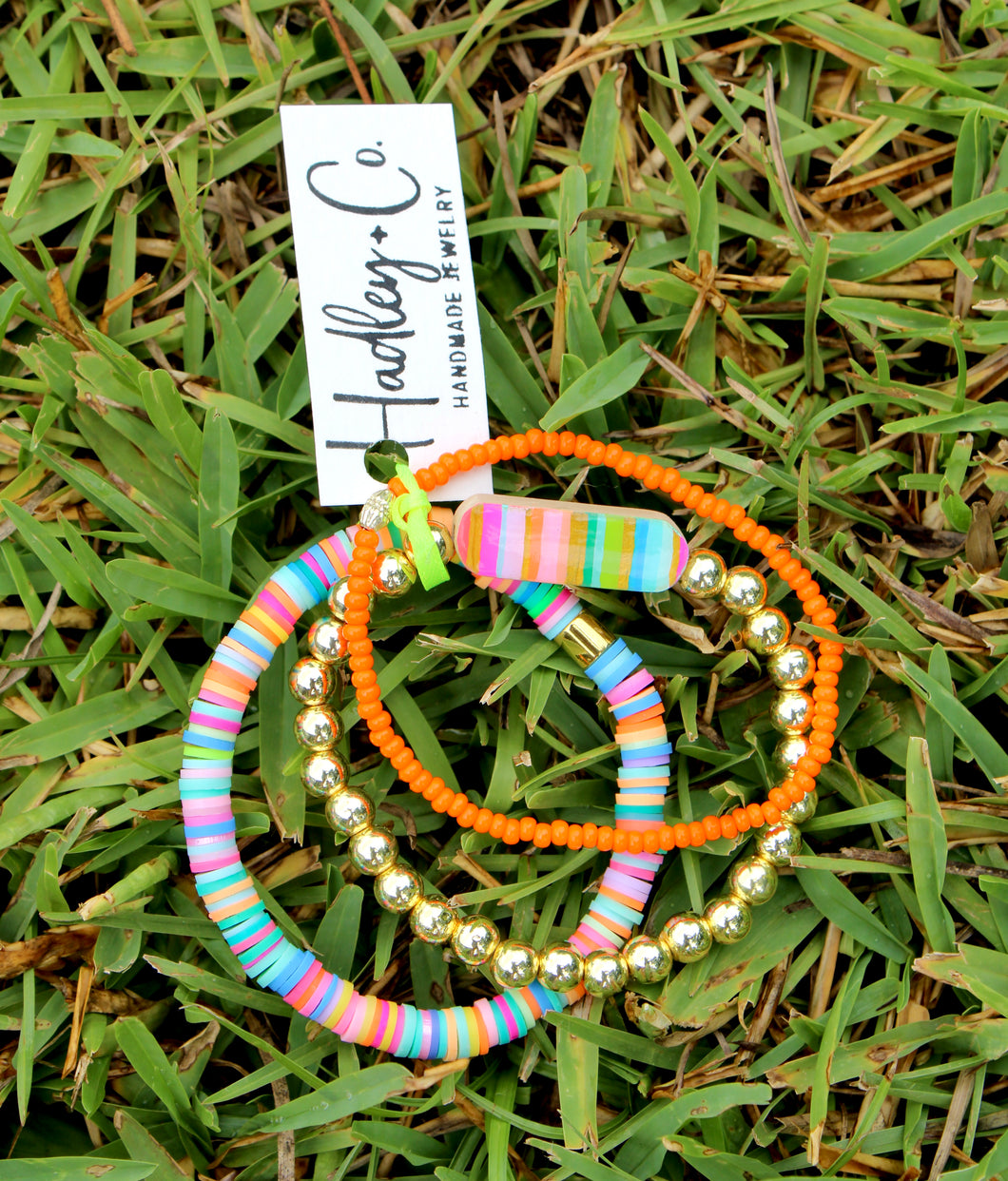 Bright stripe bracelet set Hadley + co