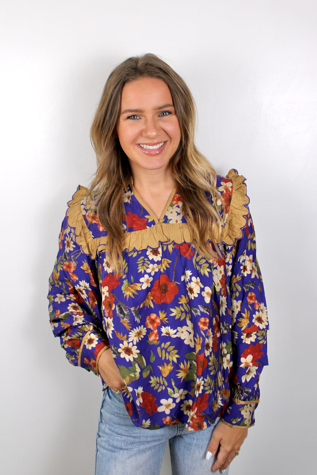 Violet floral top