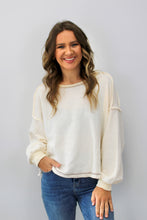 Load image into Gallery viewer, Ivory cut out pullover top
