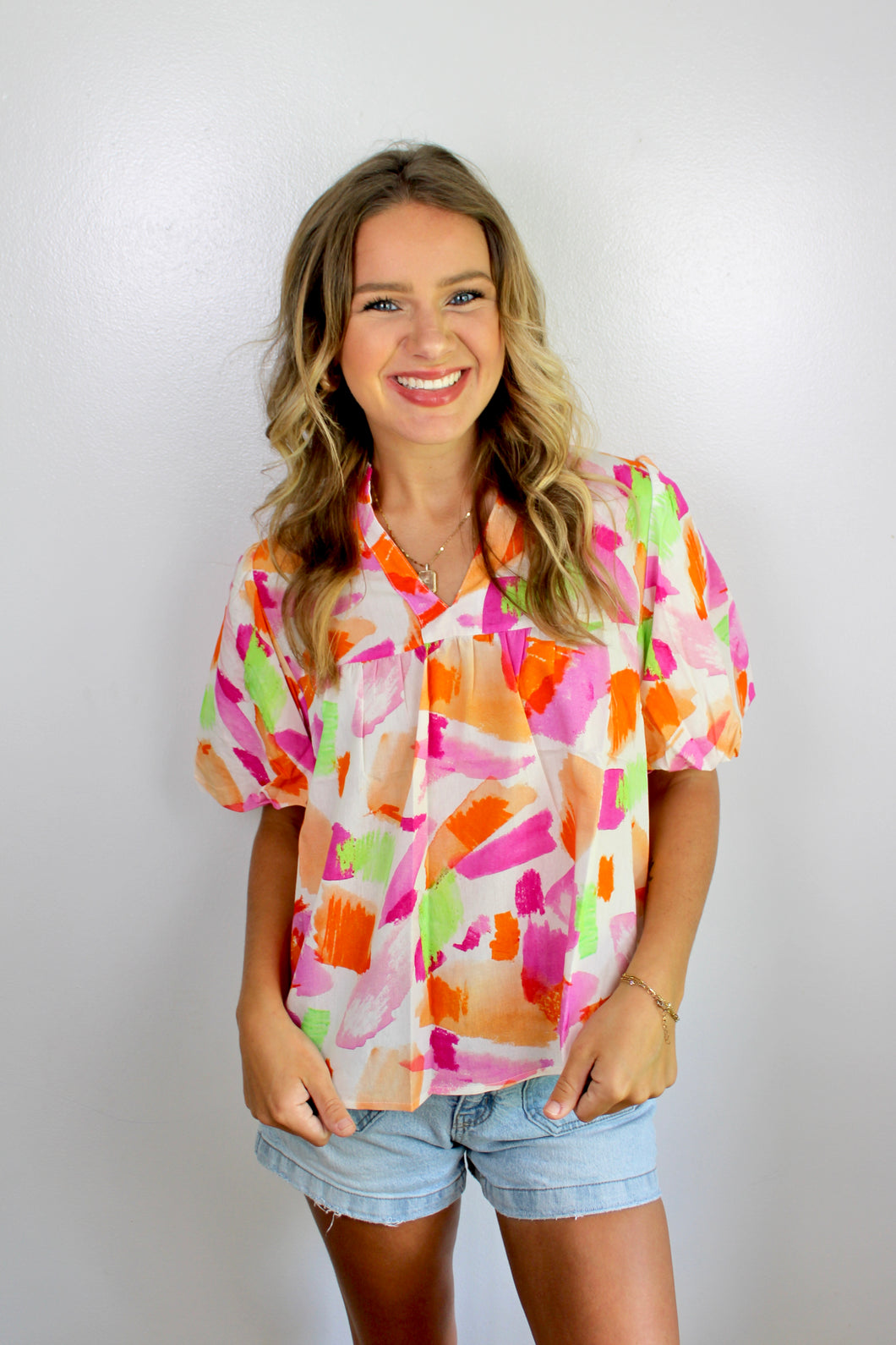 Bright abstract top