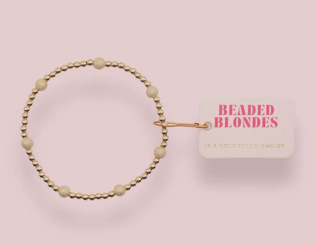 Stardust Olive bracelet- beaded blondes