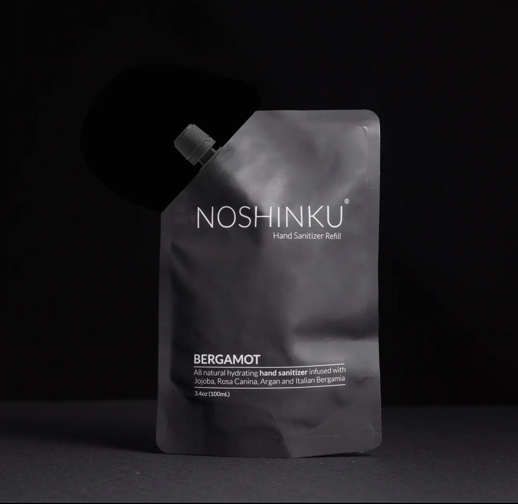 Noshinku hand sanitizer- bergamot refill pouch