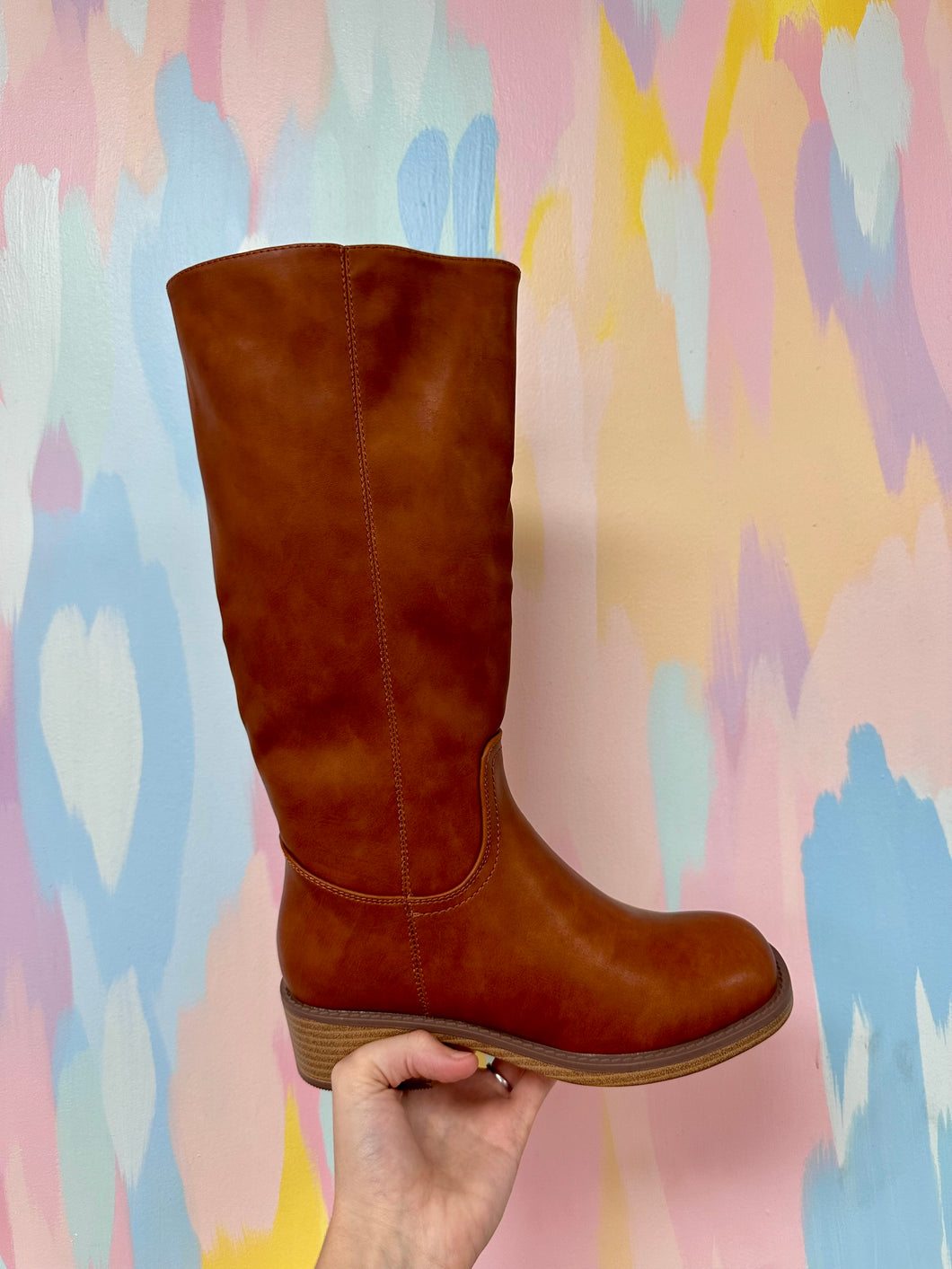 Brown tall boots
