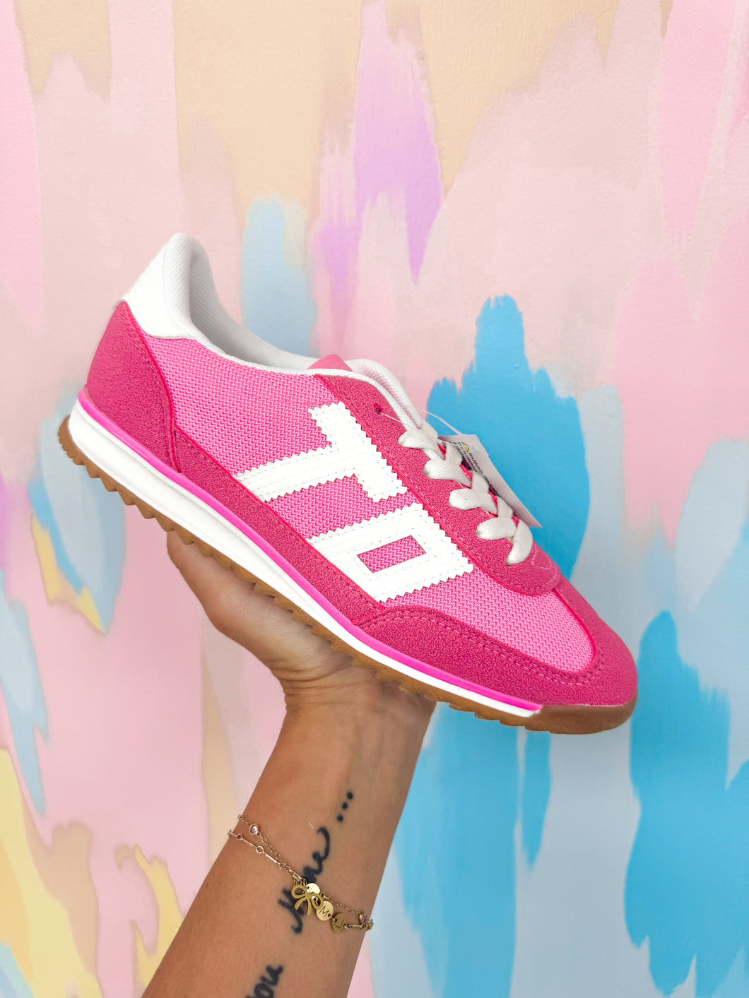 Hot pink sneakers