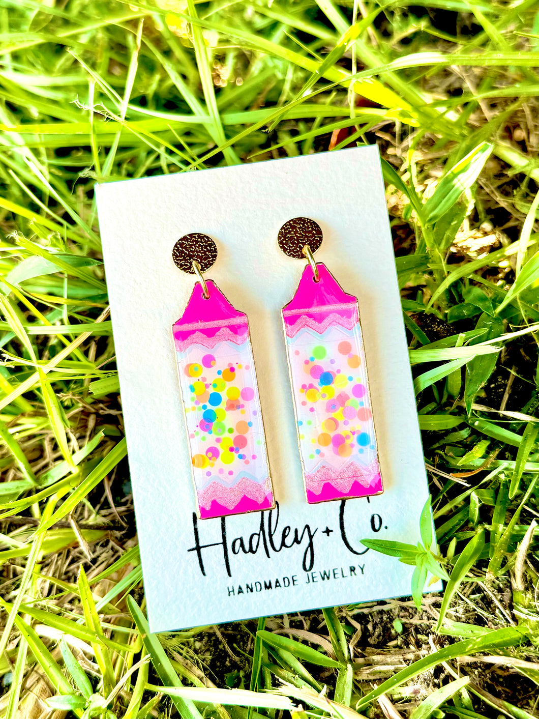 Confetti crayon Hadley + co earrings