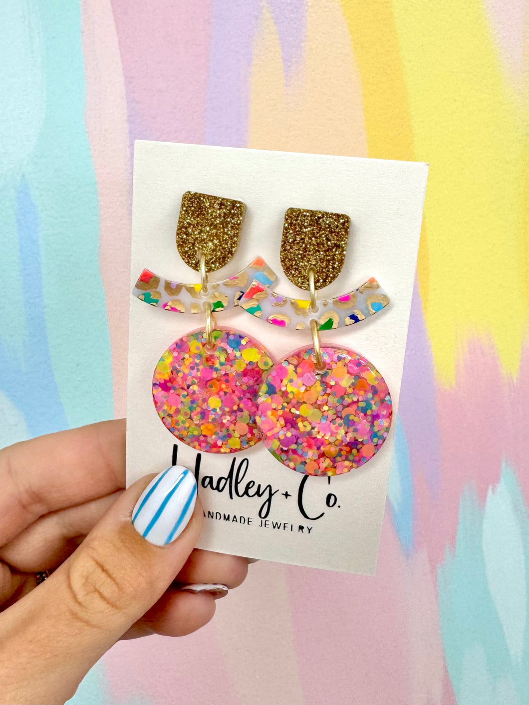 Confetti Leopard Hadley + co earrings