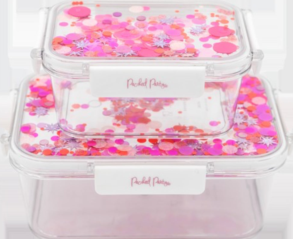 Packed party food storage set