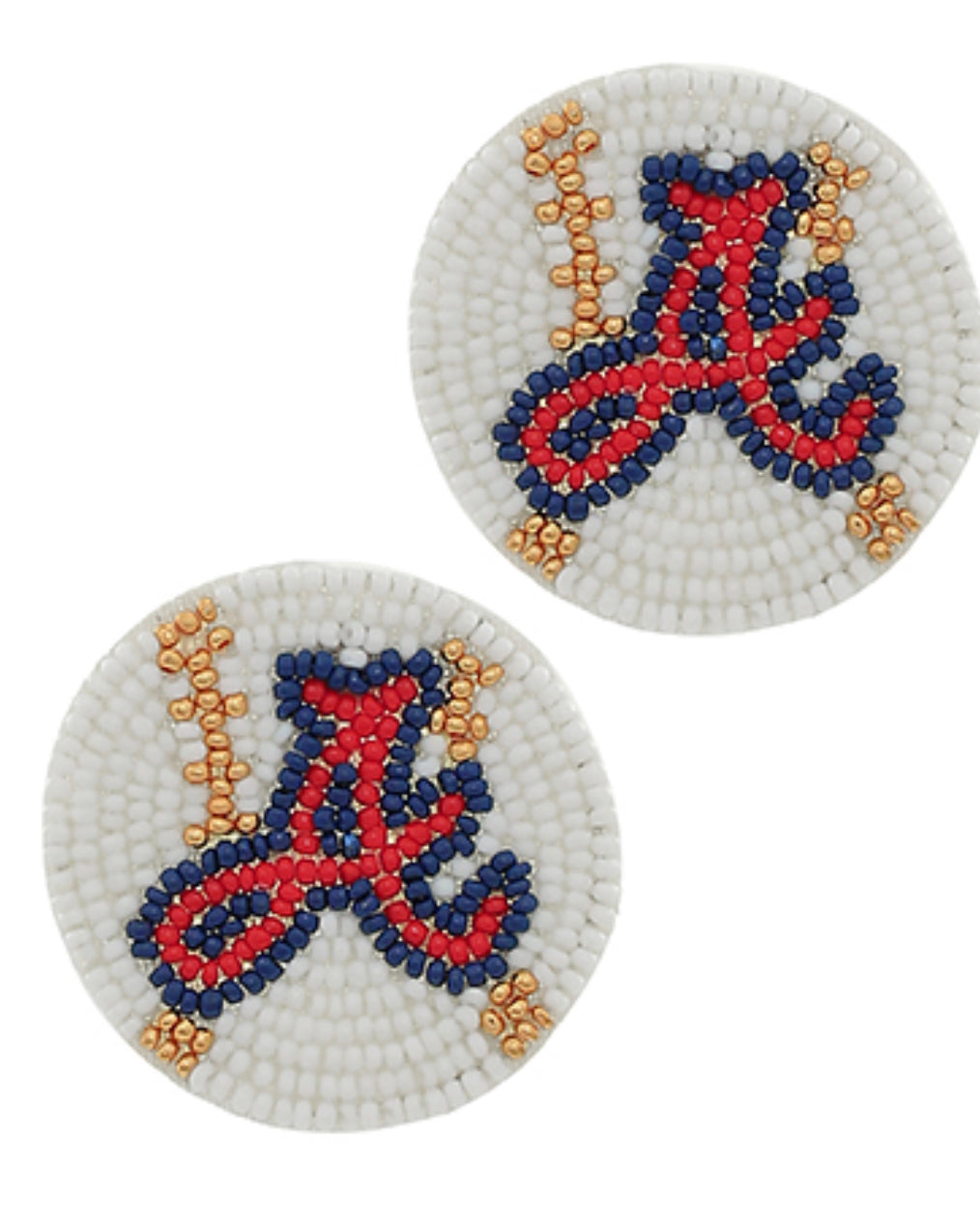 Braves baseball earrings
