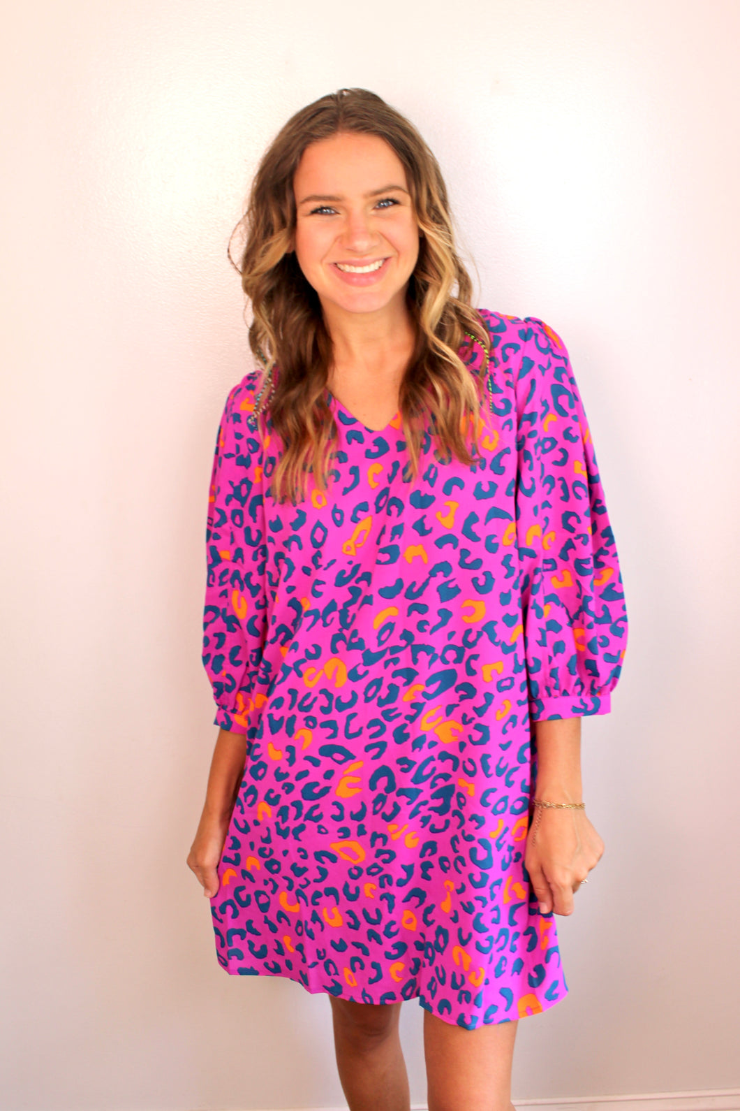 Magenta Leopard dress