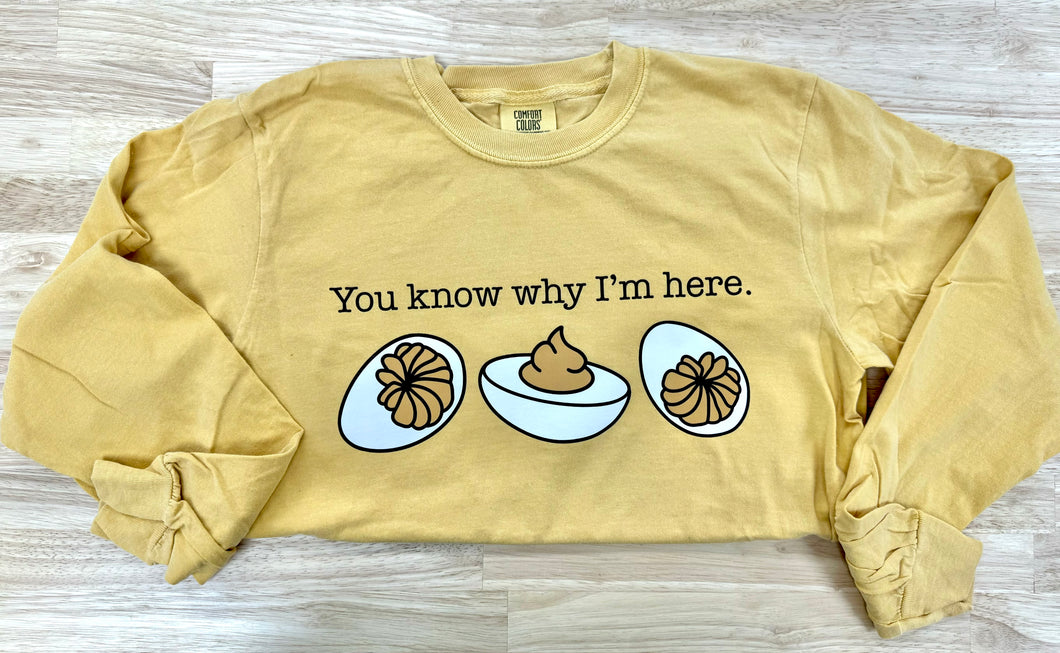 You know why I’m here long sleeve tee