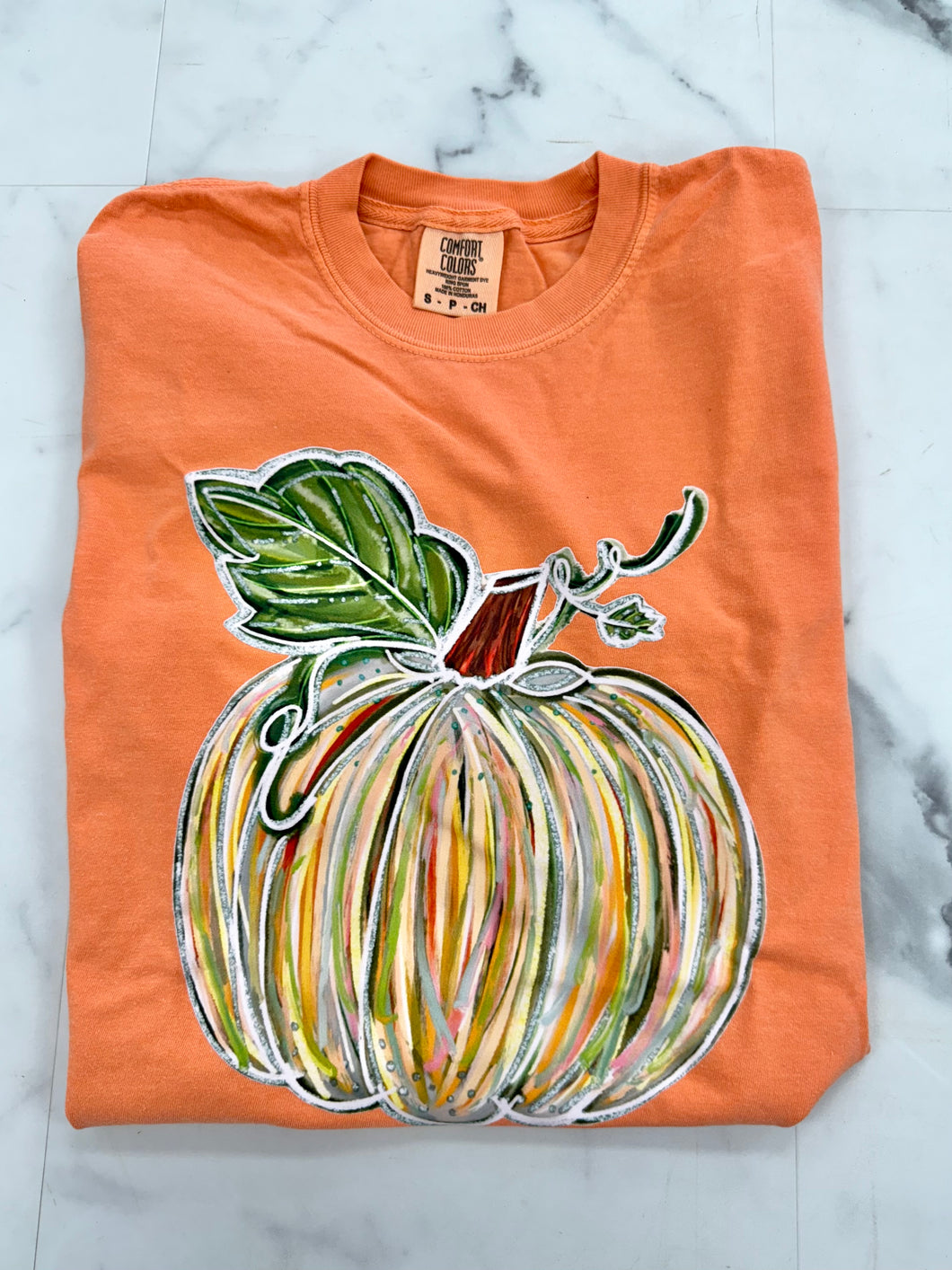 Orange pumpkin tee