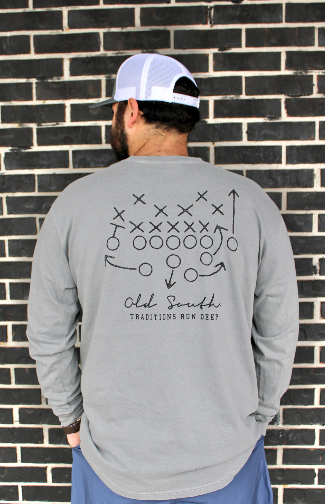 Old south football long sleeve tee