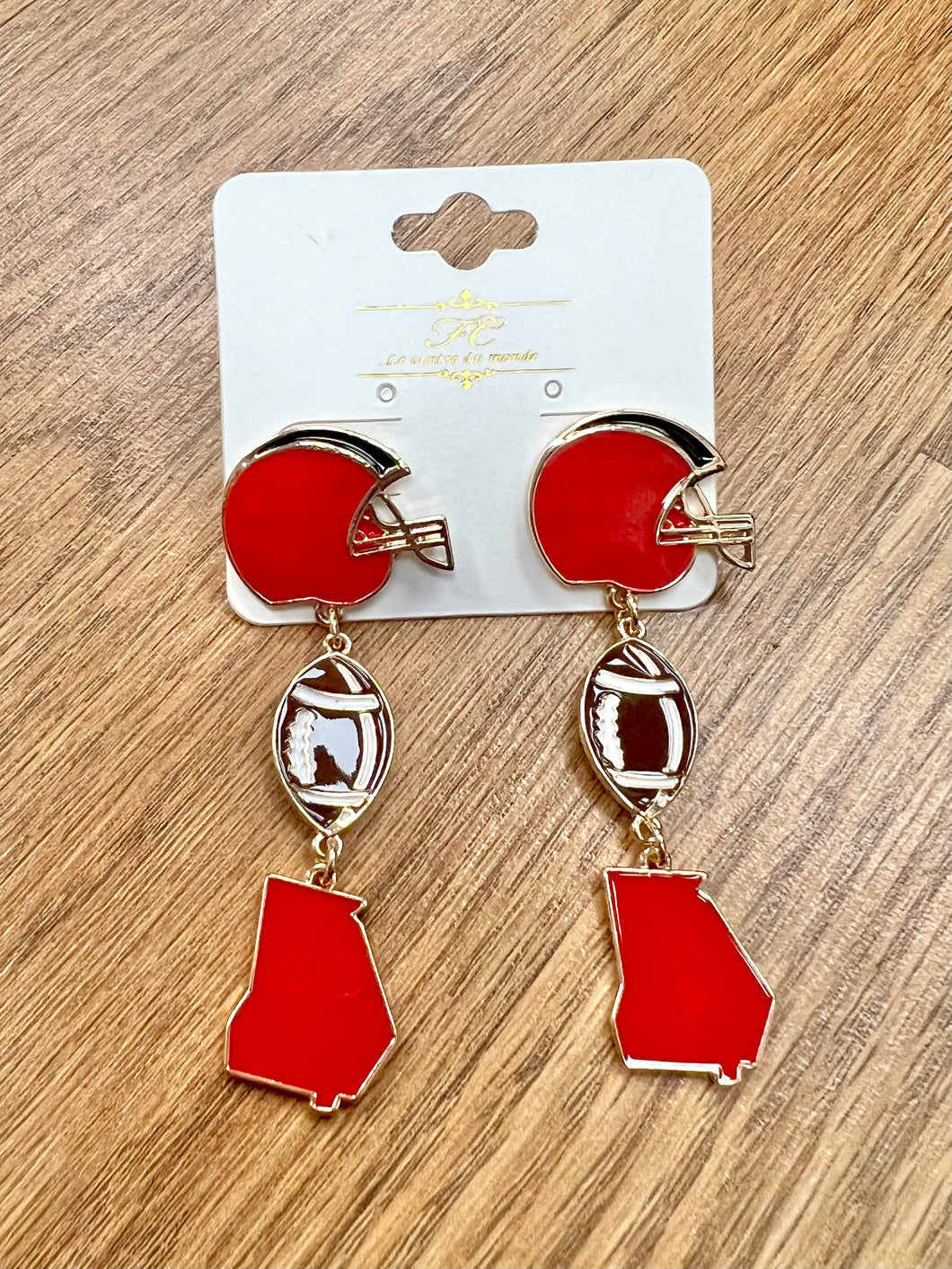 Georgia football earrings