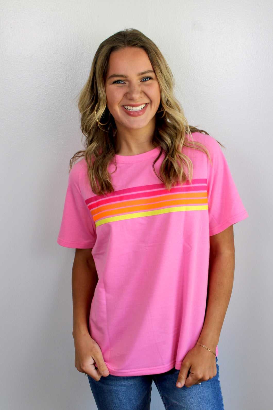 Pink dupe top- last chance