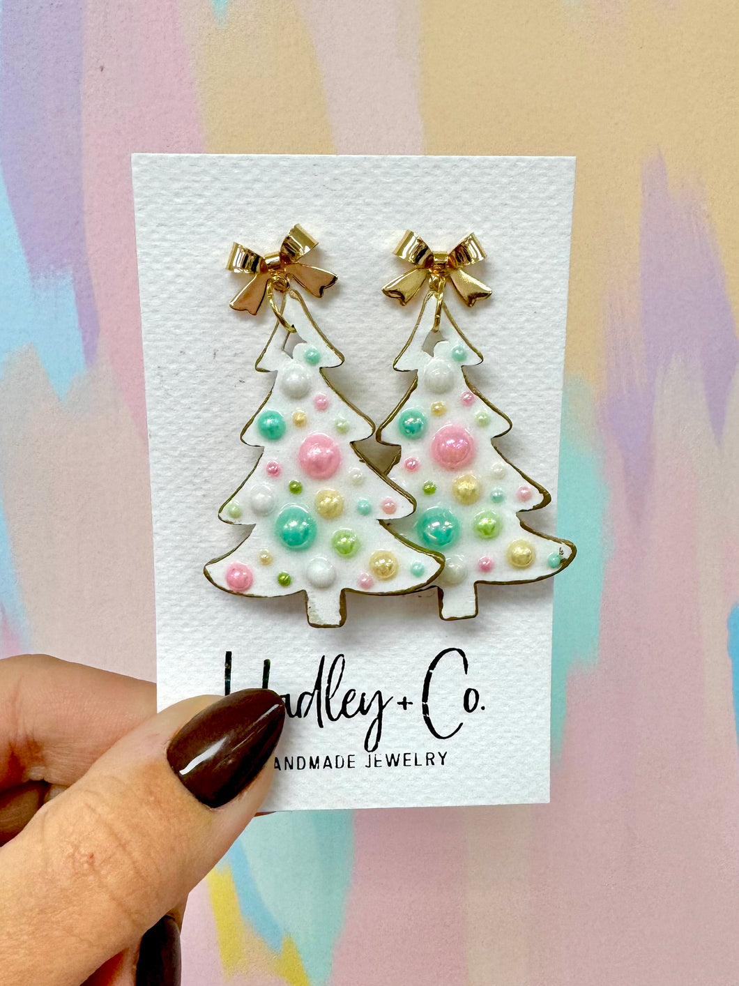Pastel tree Hadley + co earrings