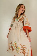 Load image into Gallery viewer, Rust teal boho dress
