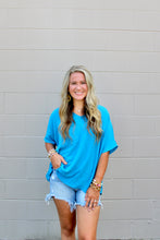 Load image into Gallery viewer, Aqua pocket top
