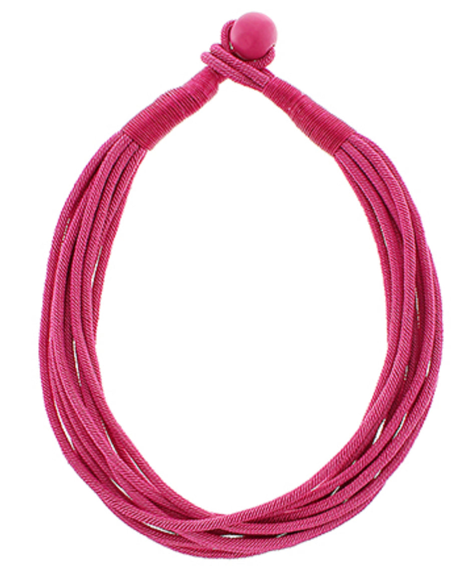 Pink rope necklace