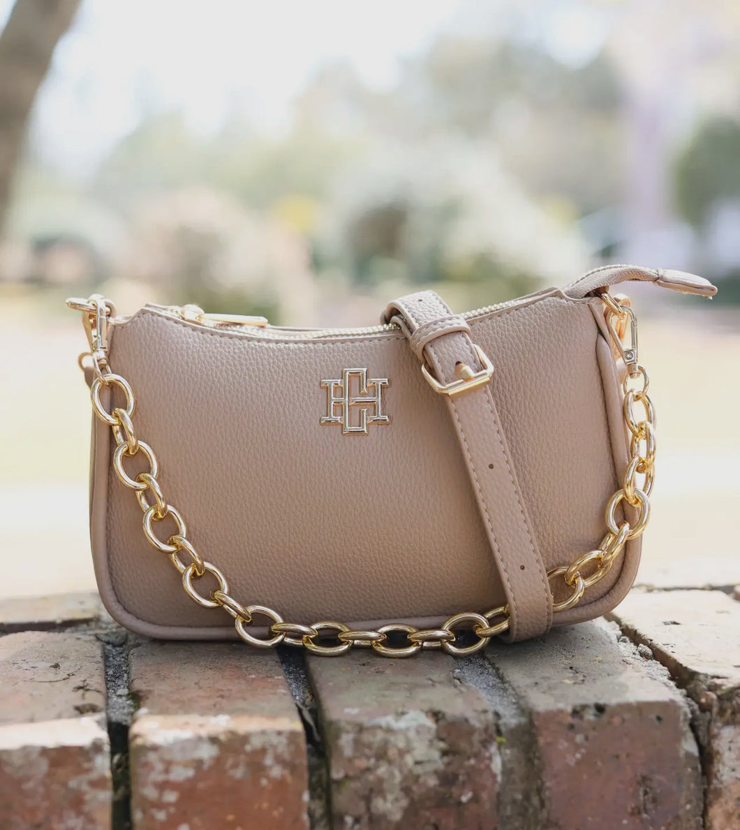 Taupe crossbody- Caroline hill