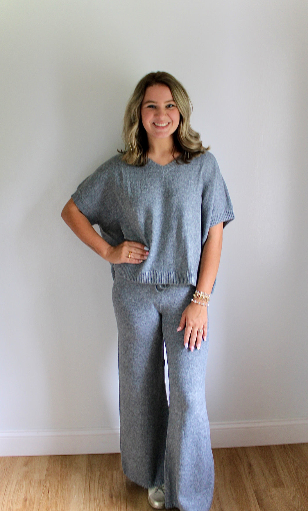 Charcoal grey pants set