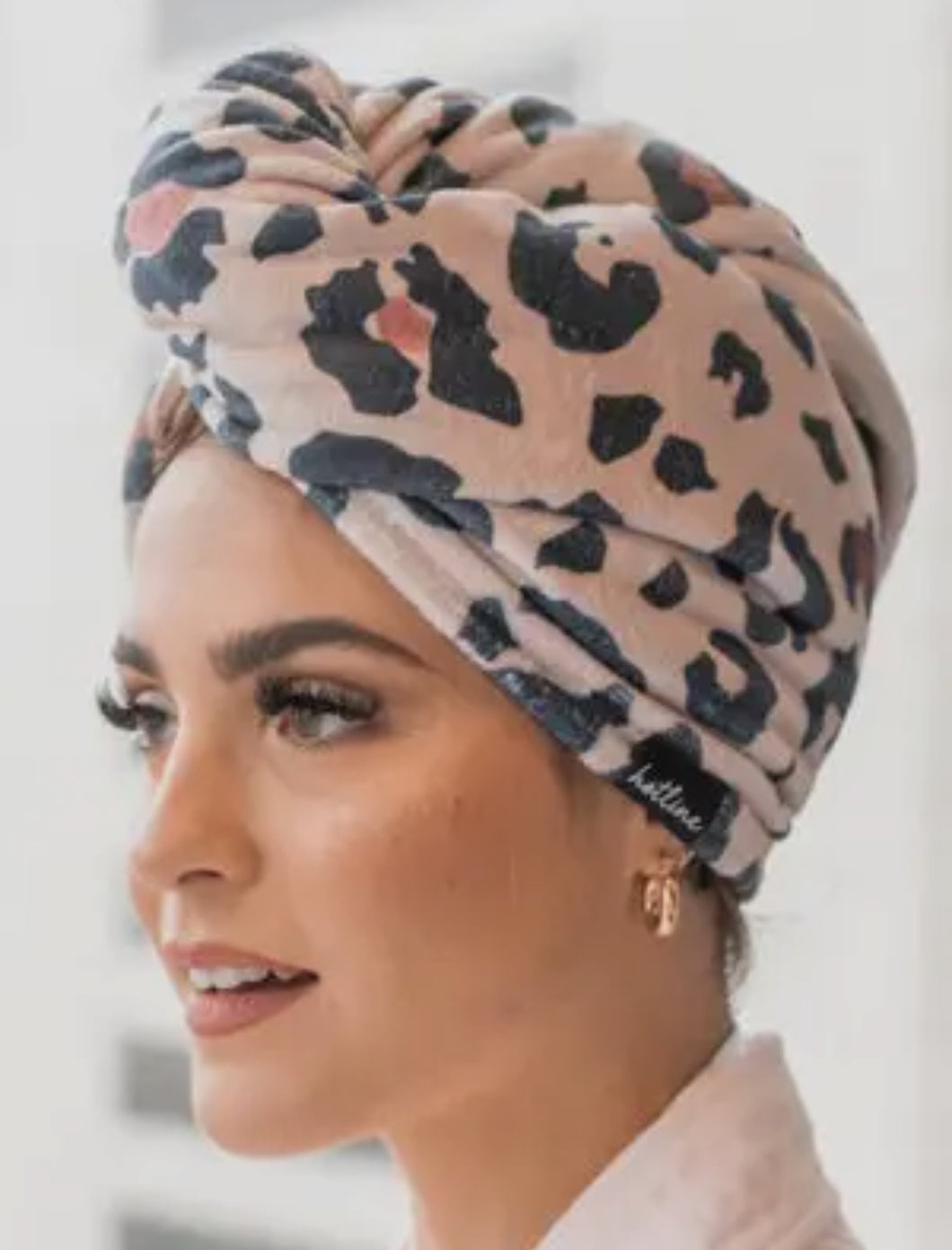 Leopard hair wrap
