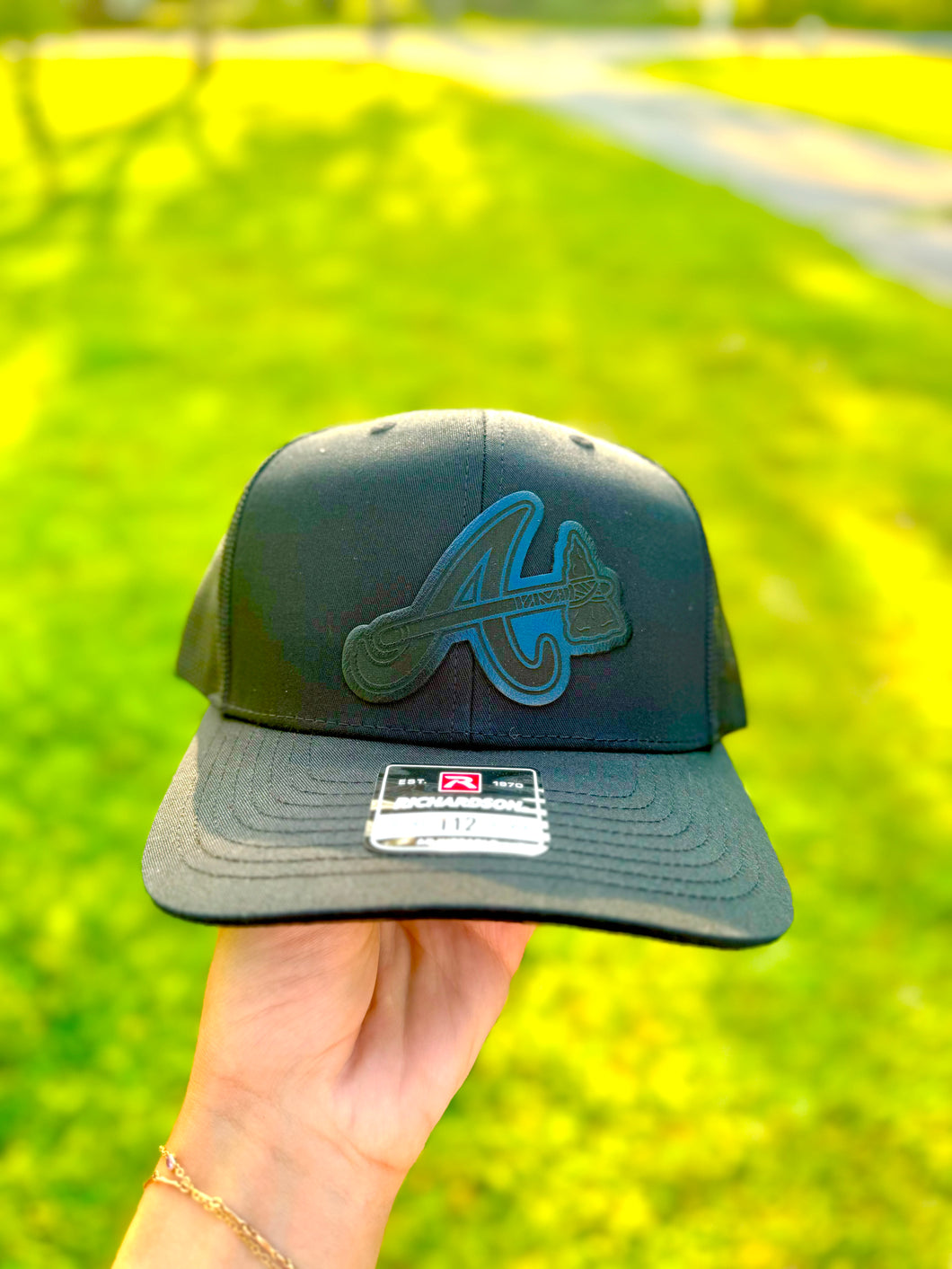 Black braves hat