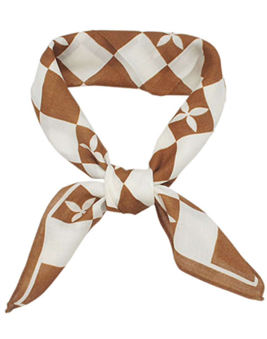 Tan Check scarf