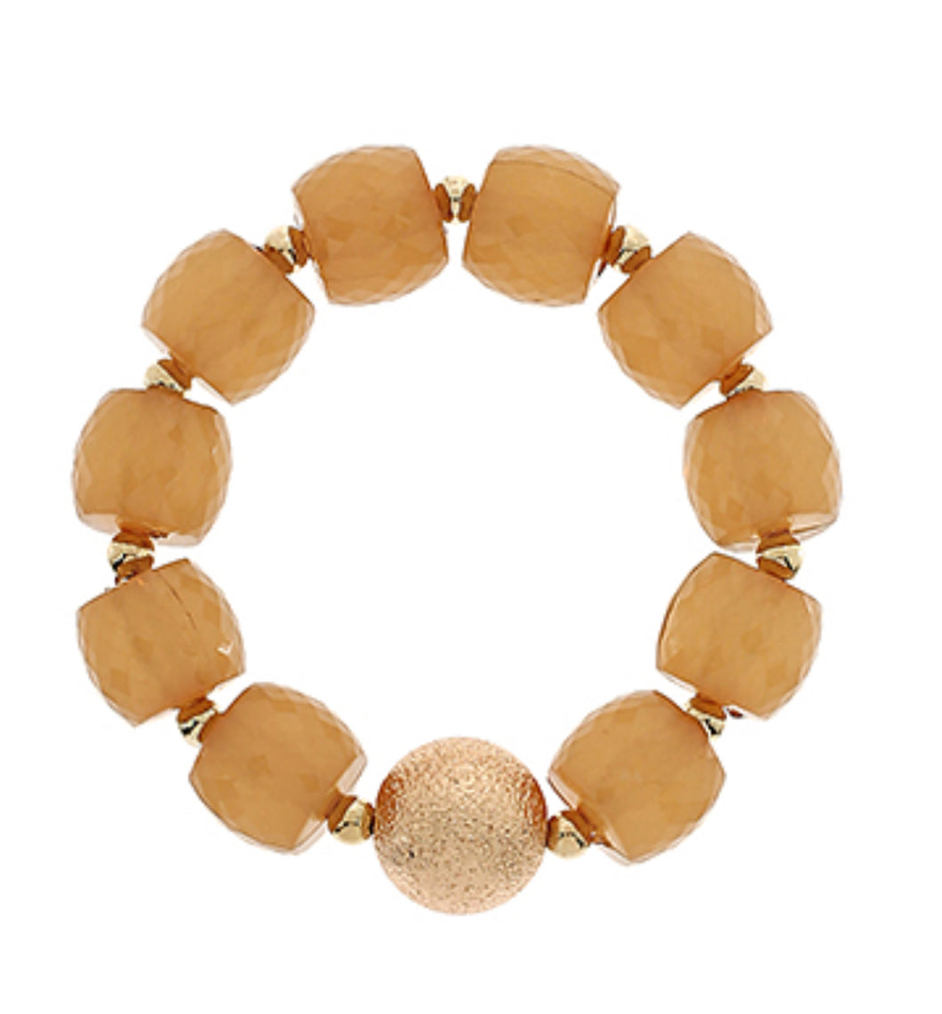Tan gold nugget bracelet