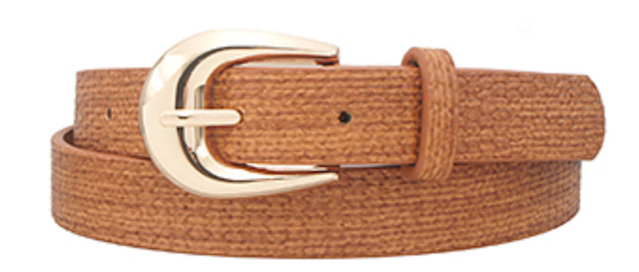Tan gold belt