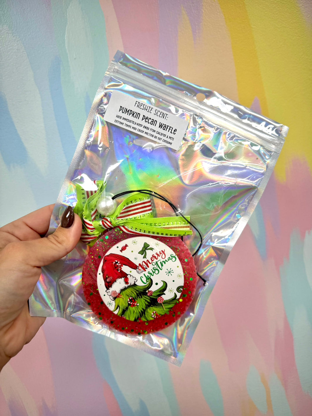 Tree merry Christmas freshie- pumpkin pecan waffle