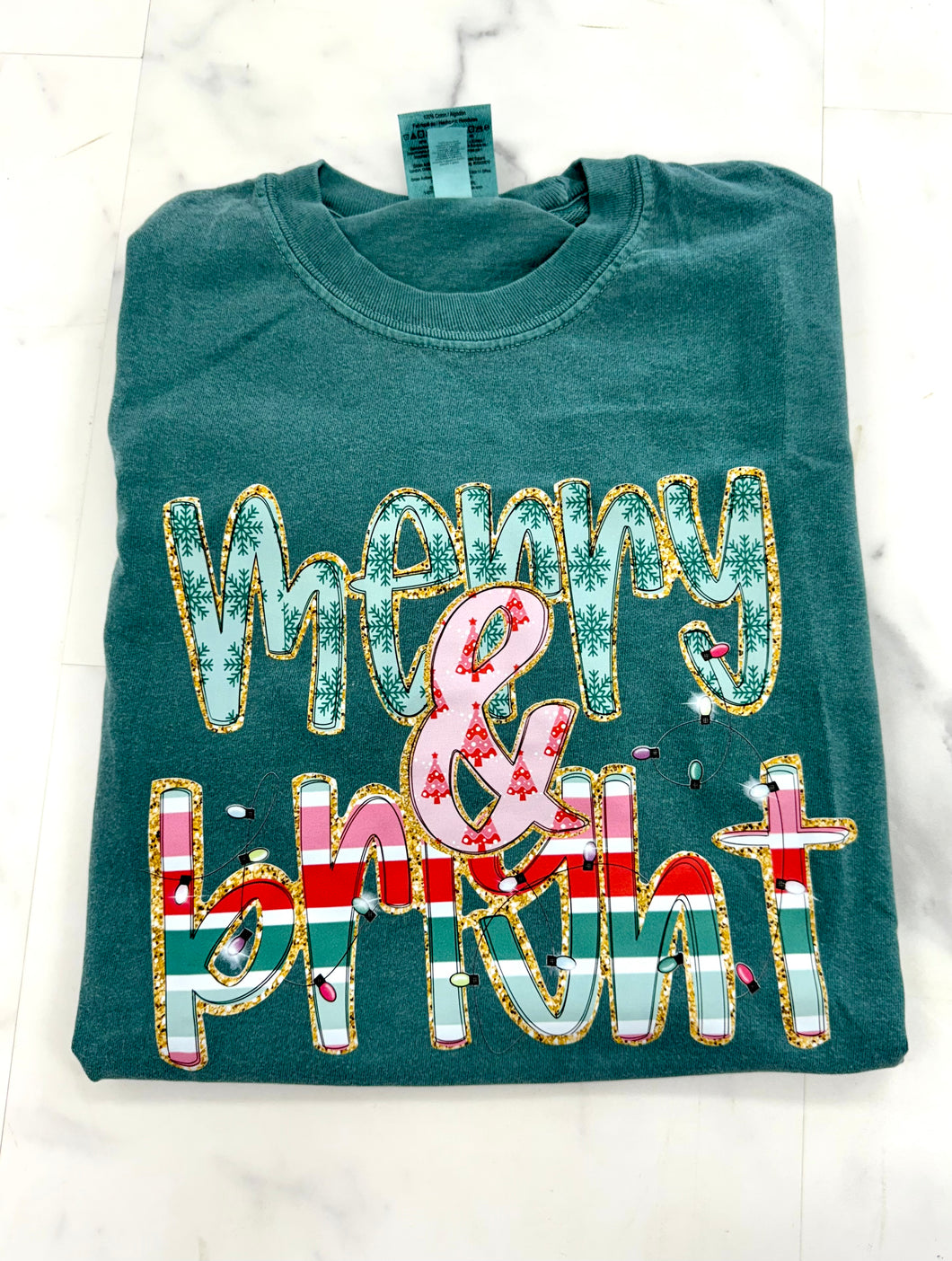 Merry & bright tee