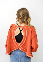 Load image into Gallery viewer, Rust cut out pullover top
