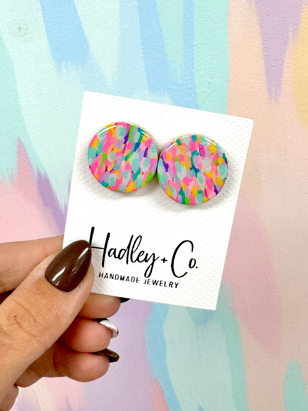 Multi abstract Hadley + co stud earrings