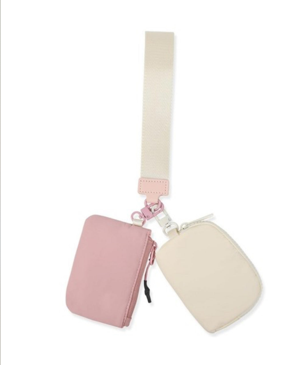 Rose ivory keychain wallet