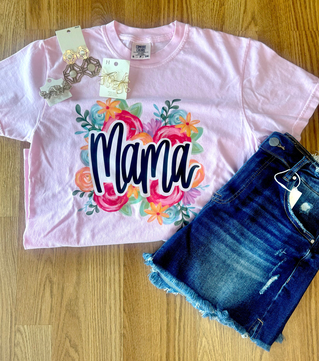 Floral mama tee