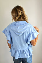 Load image into Gallery viewer, Blue hooded top
