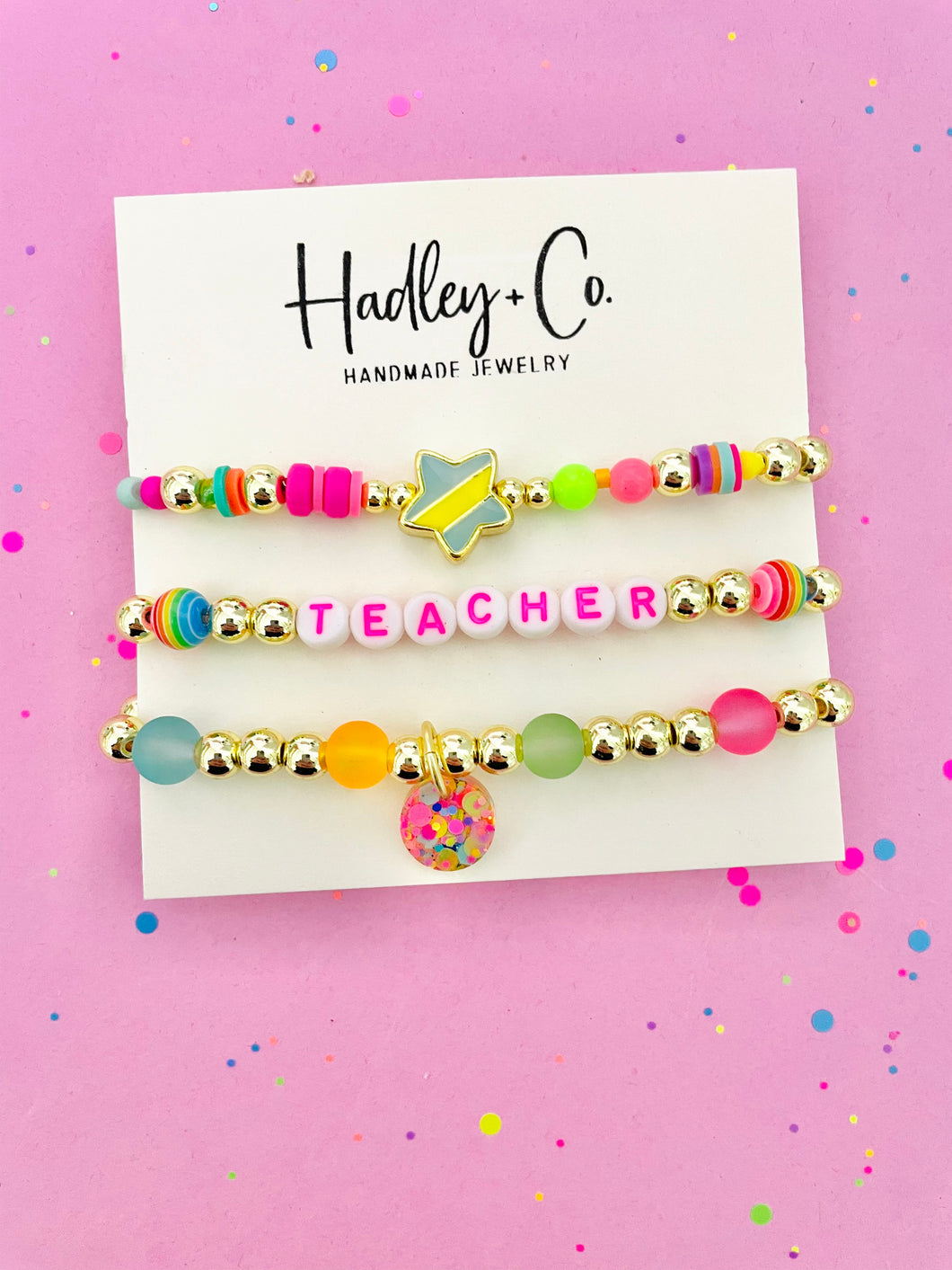 Teacher star bracelet set