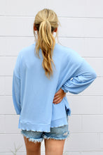 Load image into Gallery viewer, Baby blue ruffle edge top
