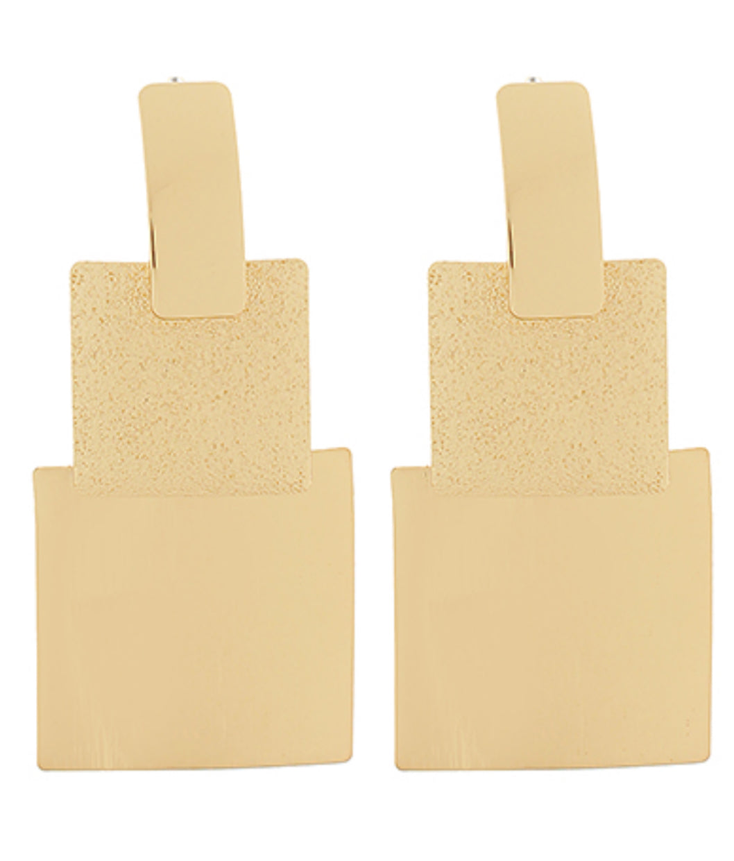 Layered square earrings