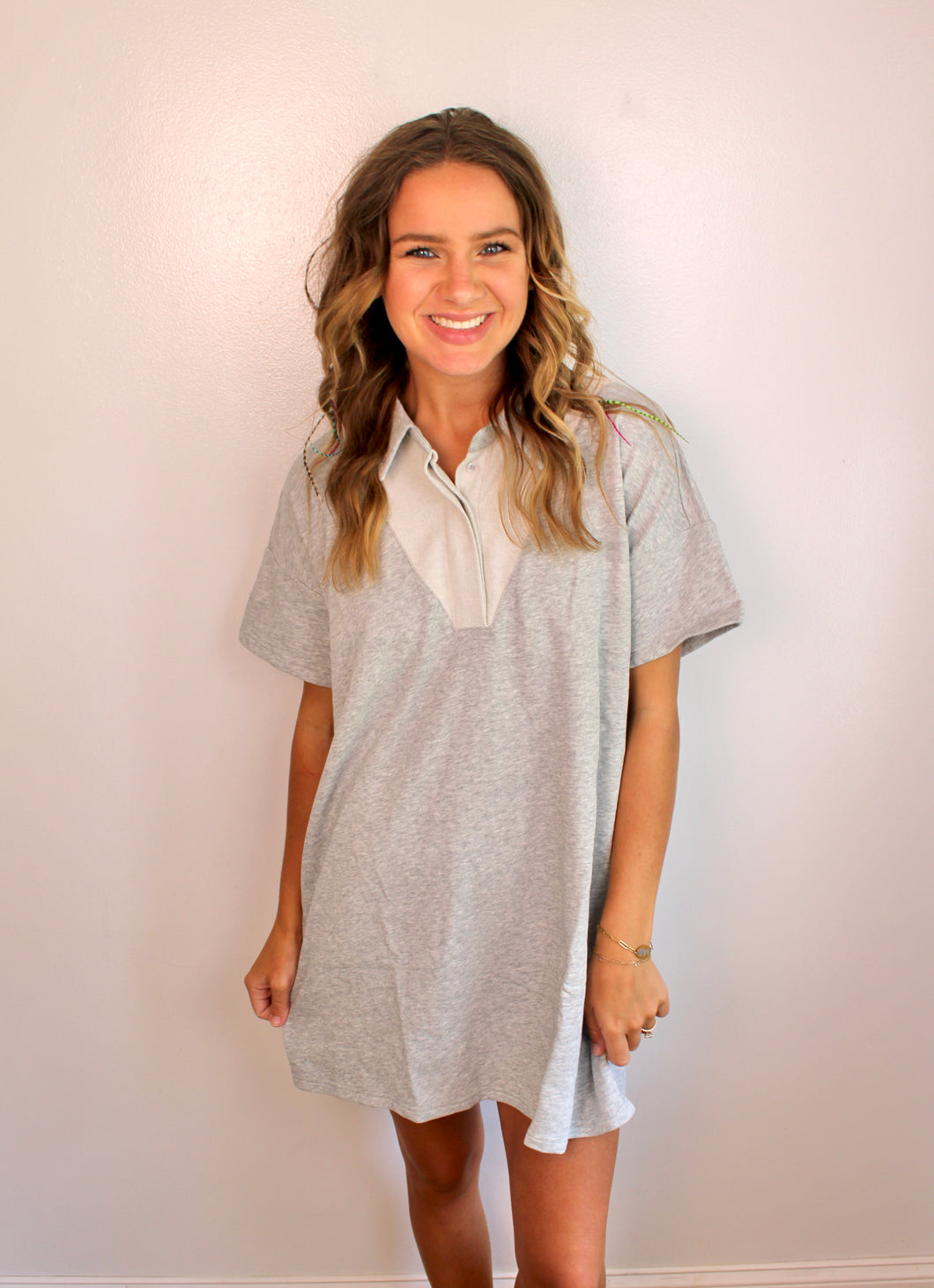 Grey t-shirt dress