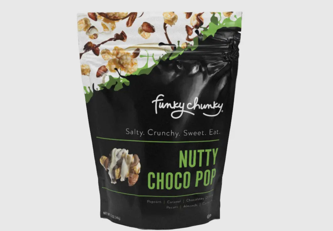 Funky chunky nutty choco pop- caramel corn popcorn