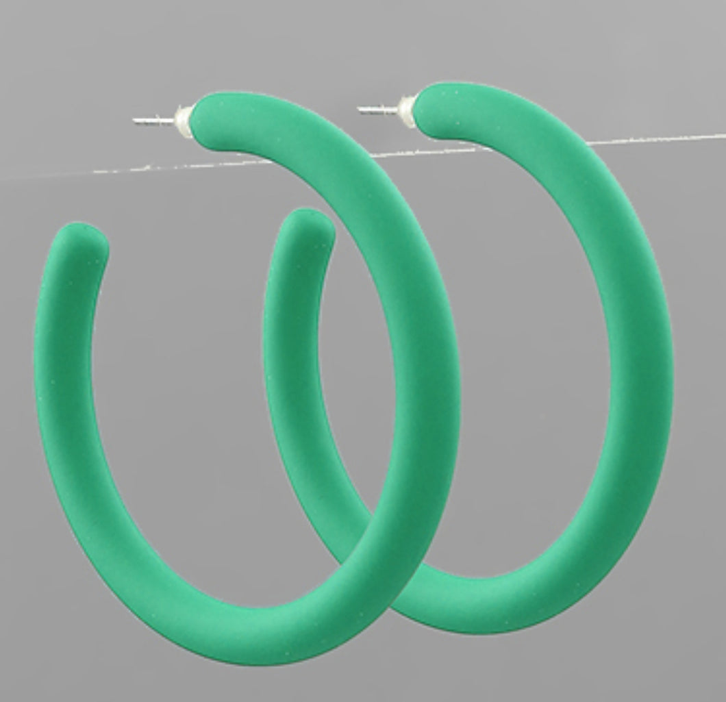 Kelly Green hoop earrings