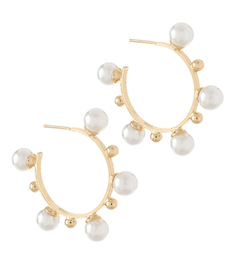 Pearl gold station hoops